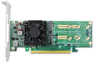 eShinreal PCI Express x16 to Quad M.2 NVMe SSD Switch Adapter-PLX8747 Low profile
