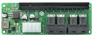 eShinreal 4 Port SFF-8643 to PCIe3.0 x16 Slot Adapter Card