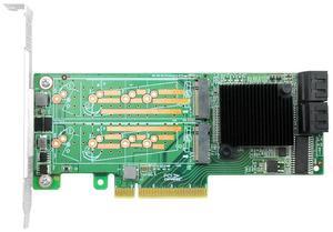 eShinreal PCIe 2.0 x8 to 8-Port M.2 SATA 3.0 RAID Controller Card