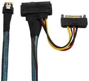 eShinreal PCIe 4.0 SlimSAS 4i (SFF-8654) to U.2 SFF-8639 Cable