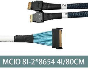 eShinreal PCIe 5.0 MCIO 8i  to Two MCIO 4I Cable