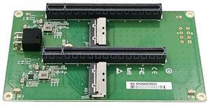 eShinreal 2 Port MCIO to 2 PCIe5.0 x16 Slot Adapter Card