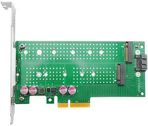 eShinreal 2 Port PCIe  x4 to M.2 NVMe SSD NGFF Adapter Card