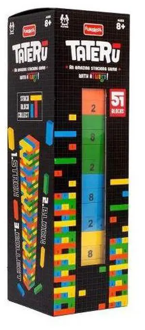 LIVEVIE Tateru, Hardwood Blocks Stacking Tower Game, Strategy Game for 2 or 4 Players
