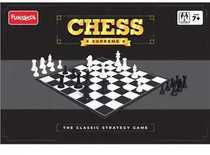 Livevie Chess Supreme, Classic Strategy Board Game for Kids, Adults, and Families, Multicolor Chess Set with Durable Plastic Pieces, Fun and Educational Game, 2 Players
