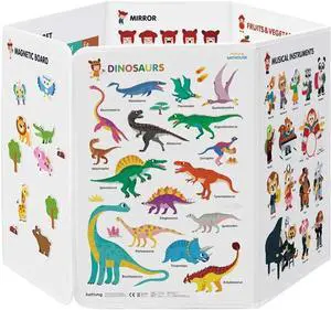 LIVEVIE Hattung SayHouse Interactive Educational Foldable Board for Kids with Talking Pen, Magnetic Board, Whiteboard & Mirror - Learn Fruits, Numbers, Animals, and More