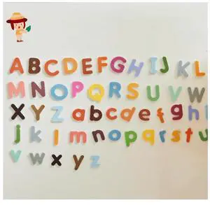 LIVEVIE Hattung Magnetic Alphabet Set Extra-Thick, Multicolor Letters with Matching Flashcards - Safe, Non-Toxic Foam for Early Learning, Spelling, Vocabulary