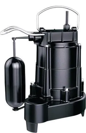 livevie Leo Pump Effluent Pump Reliable Motor Protection, Automatic Operation with Float Switch, Handles up to 3/4 Solids, 2 NPT Discharge, 1/5HP 115V/60HZ, USE37