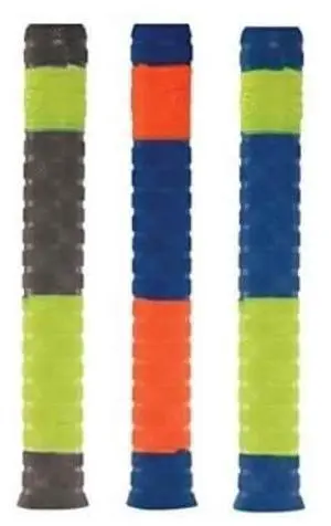 SG Multicolor Cushioned Cricket Bat Grips, 63.5mm - 70mm, 3 Pack