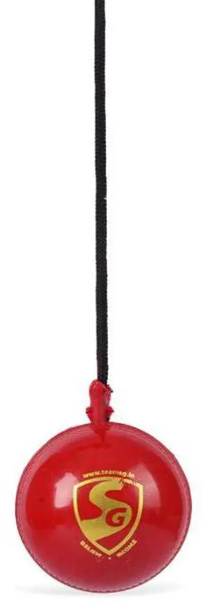 SG Synthetic I Ball with a cord Cricket Hanging Ball For Practice