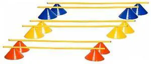 Amber Fight Gear Ultimate Agility Training Bundle,10-Piece Hurdle Set with 20 Cones, Adjustable Poles & Carry Bag  Speed, Agility & Coordination Drills Equipment