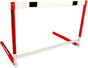 Amber Fight Gear Adjustable Training Hurdle, 30 to 42 inch Height, Sturdy Mild Steel, Powder-Coated, Fiberglass Gateboard, Push-Button Lock, Detachable Legs, Easy Storage