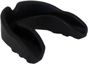 Amber Fight Gear Junior Single Mouthpiece with Case: Durable, Customizable, and Hygienic Mouthguard for Kids Aged 5 to 10, Black