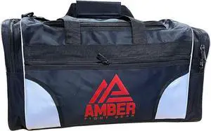 Amber Fight Gear Hold-All Gym Bag, Breathable Mesh Duffel for Boxing, MMA, Kickboxing, Muay Thai & Fitness  Waterproof, Rip-Stop Nylon, Medium