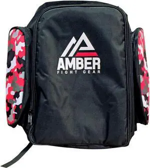 Amber Fight Gear Pugilist Sports Backpack Duffel  12 Gym Bag with 3 Zippered Pockets, Waterproof Rip-Stop Nylon, Laptop Compartment, Insulated Pocket, Adjustable Straps