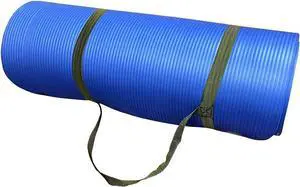 Amber Fight Gear Premium 1/2-Inch Extra Thick Exercise Yoga Mat, Non-Slip Anti-Tear, Carry Strap, Indoor & Outdoor Fitness Mat, 71 Long 24 Wide