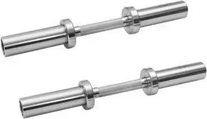 Amber Fight Gear Ultimate Strength: Heavy Duty 20" Olympic Dumbbell Handles - Solid Steel Pair for Full-Body Home Gym Workouts (2 Dumbbells)