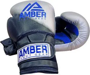 Amber Fight Gear  Cyborg 101 Training Gloves for Boxing, Kickboxing, Muay Thai, Durable Sparring Gloves with Foam Padding & Mesh Ventilation, Secure Hook & Loop Closure, Shock-Absorbing Punching Mitts