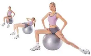 Amber Fight Gear Anti Burst Fitness Ball for Exercise, Stability, Yoga, Balance, Core Strength & Flexibility Extra Thick, Non-Slip Gym Ball for Home & Office Workout