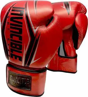 INVINCIBLE FIGHT GEAR  All Leather Blaster Boxing Bag Gloves for Mens or Womens Boxing , Punching Gloves, Sparring