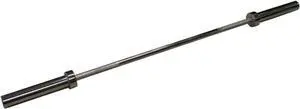 Amber Fight Gear  Olympic 60-Inch Barbell, 300 Lbs. Capacity, Chrome Plated, 60-Inch Weightlifting Bar with Medium Knurling & Rotating Sleeves, Strength Training, Home Gym, Powerlifting