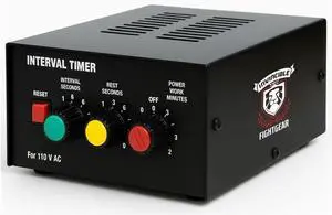 Invincible Fight Gear  Boxing Timer with Loud Bell and Whistle, 2 or 3 Minute Rounds, 15-60 Second Rest, Steel Gym Interval Timer for Boxing, MMA, Kickboxing, Muay Thai, Martial Arts, Home Gym