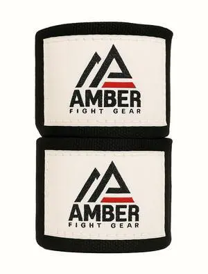 Amber Fight Gear Semi Elastic Professional 180-Inch Hand Wraps with Hook and Loop Closure for Boxing Kickboxing Muay Thai MMA for Men and Women  Sold as a Pair