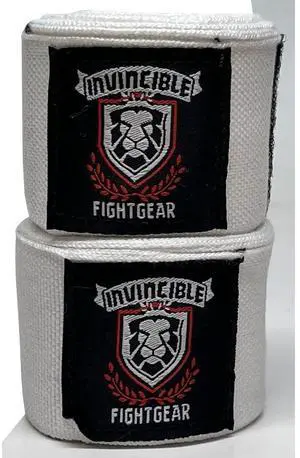 Amber Fight Gear Ultimate 180-Inch Mexican Style Elastic Hand Wraps Premium Quality Boxing Kickboxing Muay Thai MMA Wraps for Men and Women, Sold as a Pair White