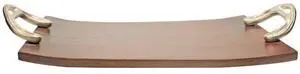 Livevie Wooden Party Platter Tray Perfect for Breakfast, Appetizers, Coffee, Bar, and Food Display - 18x10x1 Inches