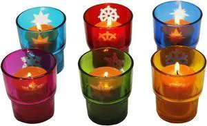 LIVEVIE Elegant Glass T-Light or Candle Votive Decorations - Perfect for Weddings, Home Decor, and Parties (Set of 6)