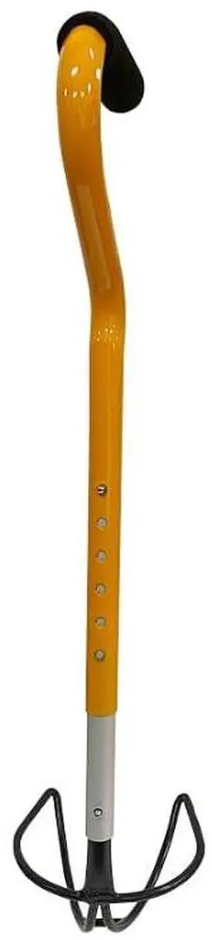 Amber Fight Gear Ultimate Shotput & Hammer Retrieving Tool, Adjustable 6 Heights (24"-29"), Sturdy Steel, Deep Cup for Secure Pick-Up, Ergonomic Foam Handle, Ideal for Track & Field Athletes & Coaches