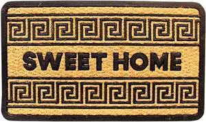 LIVEVIE Sweet Home Rubber Coir Welcome Doormat, Indoor/Outdoor Entry Mat  Traps Dirt & Moisture  Durable & Anti-Skid  Weather-Resistant Floor Rug for Patio, Front Door  18x30 Inches