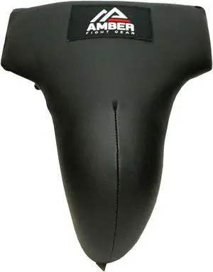 Amber Fight Gear Groin & Abdominal Protector  EVA Foam, PU Leather, Deep Cup, Lightweight for MMA & Boxing