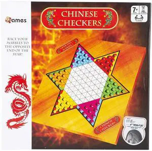 Livevie Carton Chinese Checkers Board Game, Multicolor, Classic Strategy Game