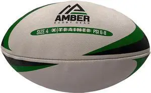 Amber Fight Gear Competition Rugby Ball Non-Slip Surface, All-Weather Durability for Versatile Play & Training