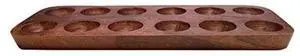 Amber Fight Gear Wooden 12-Egg Tray by Scottish Farms  Durable Egg Holder for Fridge Storage, Deviled Eggs, and Elegant Serving Display.