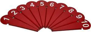 Amber Fight Gear Durable Discus & Shot Put Markers, Set of 10 Track and Field Equipment with Spiked Tips, High Visibility, Heavy-Duty Metal Build for Training & Competition, 7 x 2.5 Inches