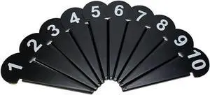 Amber Fight Gear Durable Discus & Shot Put Markers, Set of 10 Track and Field Equipment with Spiked Tips, High Visibility, Heavy-Duty Metal Build for Training & Competition, 7 x 2.5 Inches