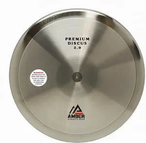 Amber Fight Gear Premium Discus for Track & Field Training and Competition - 70% Rim Weight, Sturdy Chrome-Plated Design, Centerless Construction, Available in 1kg