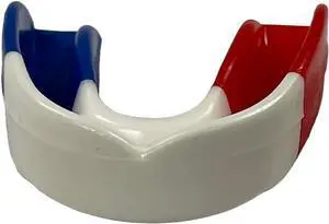 Amber Fight Gear Ultimate Comfort and Protection Customizable Mouthpiece for Personalized Fit and Reliable Protection - Perfect for MMA, Boxing, Martial Arts, and All Contact Sports Red/White/Blue