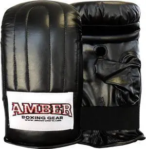 Amber Fight Gear Extreme Boxing Bag Gloves Black Small