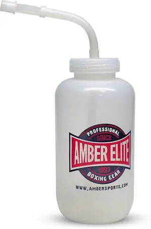 Amber Fight Gear Pro Style Water Bottle White