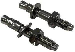 Amber Fight Gear Dynamo Stainless Steel 304 Wedge Expansion Bolt for Hard Rock - Outdoor Use, 25kN Minimum Strength M10x70mm, Pack of 2