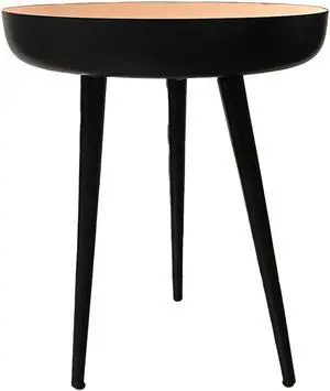 LIVEVIE Bregenz Collection Enamel-Coated Metal End Table Versatile Indoor Decor & Serving Table for Home and Office , baby pink ,16*20