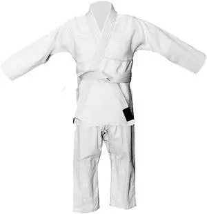 Amber Fight Gear Gold Weave Jujitsu Gi, Durable Pearl Weave with Reinforced Collar, Sleeves, Custom Tailored, Includes White Belt M0