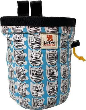 Amber Fight Gear Ultralight Chalk Bag with Secure Cinch Closure and Durable Nylon Loop, Perfect for Rock Climbing, Bouldering, Crossfit, and Gymnastics