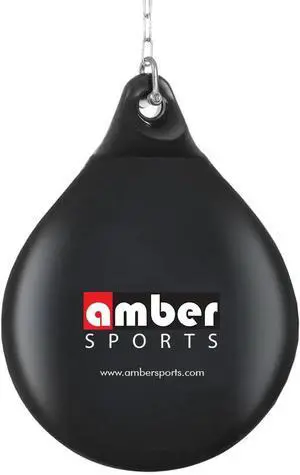 Amber Fight Gear Water-Filled Heavy Boxing Bag, Durable Teardrop Punching Bag, UV Resistant, Portable for Indoor & Outdoor Training, Perfect for Boxing, MMA, Fitness, and Cardio Workouts