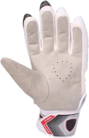 Amber Fight Gear Optipro Batting Gloves for Cricket Premium Fabric Palm, Non-Toxic PVC Finger Rolls, Cotton Back Ventilated & Lightweight, Sweat-Resistant for Better Grip Medium