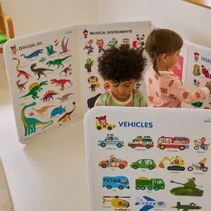 LIVEVIE SayHouse Foldable Kids' Play & Learning Board, Interactive Magnetic Board for Toddlers & Kids, Educational Play with Animal & Vehicle Illustrations, Portable & Compact Design, Made in Korea