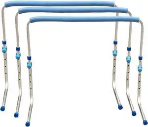 AMBER Track and Field Self Return Aluminum Hurdle Midi Adjustable from 23" to 34" (Set of 3)